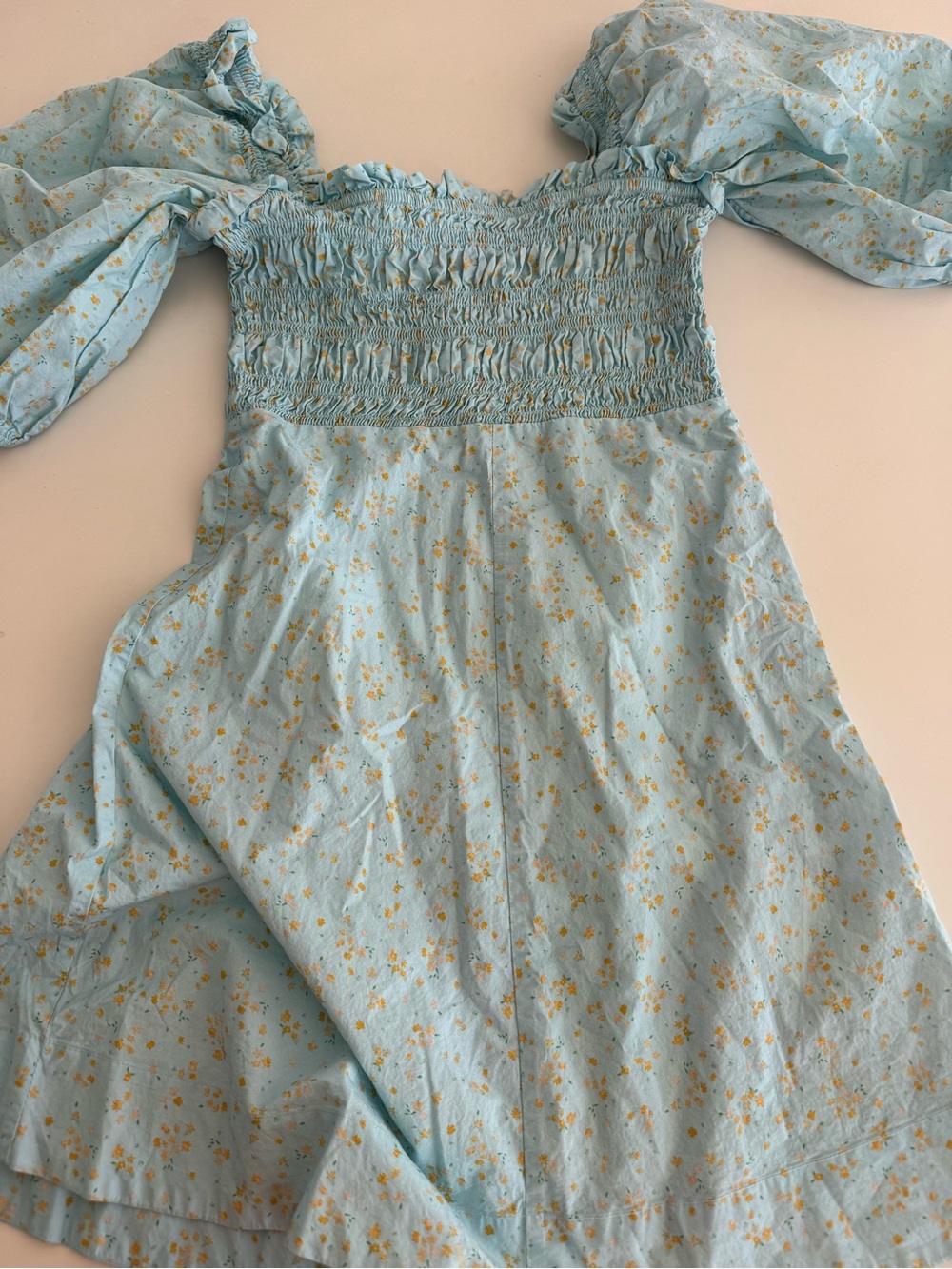 Nwot ganni cotton baby blue dress sz S - Picture 4 of 6